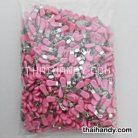 หัวซิปฟันไนลอน พลาสติก ขนาดเบอร์ 5  บรรจุ 100 อัน สีชมพูอ่อน