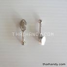 หัวซิปฟันไนลอน หัวไม้ขีด ขนาดเบอร์ 5  บรรจุ 100 อัน สีนิเกิ้ล รูป 2