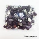 หัวซิปฟันไนลอน พลาสติก ขนาดเบอร์ 5  บรรจุ 100 อัน สีน้้าตาลเข้ม