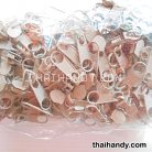 หัวซิปฟันไนลอน ป้าย ขนาดเบอร์ 5  บรรจุ 100 อัน สีกากี