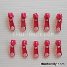 หัวซิปฟันไนลอน ป้าย ขนาดเบอร์ 5  บรรจุ 20 อัน สีบานเย็น