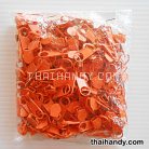 หัวซิปฟันไนลอน ป้าย ขนาดเบอร์ 5  บรรจุ 100 อัน สีส้ม