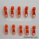 หัวซิปฟันไนลอน ป้าย ขนาดเบอร์ 5  บรรจุ 20 อัน สีส้ม