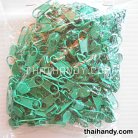 หัวซิปฟันไนลอน ป้าย ขนาดเบอร์ 5  บรรจุ 100 อัน สีเขียวใบไม้