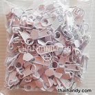 หัวซิปฟันไนลอน ป้าย ขนาดเบอร์ 5  บรรจุ 100 อัน สีขาว