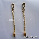 หูท่อต่อห่วงต่อโซ่ ปลายคอหมา ขนาดโซ่ยาว 19.5 cm  บรรจุ 100 อัน สีทอง รูป 2