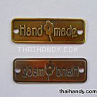 ป้ายโลหะ สี่เหลี่ยม ขนาด 1.5x4.5 cm  บรรจุ 10 อัน สีทองรมดำ รูป 2