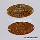 ป้ายโลหะ วงรี ขนาด 3x6 cm  บรรจุ 10 อัน สีทองรมดำ รูป 2