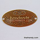 ป้ายโลหะ วงรี ขนาด 3x6 cm  บรรจุ 100 อัน สีทองรมดำ รูป 3
