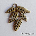 ตัวห้อย ใบไม้ บรรจุ 10 อัน สีทองรมดำ รูป 2