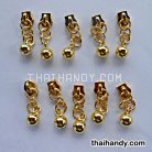 หัวซิปฟันไนลอน ลูกตุ้มหนา ขนาดเบอร์ 5  บรรจุ 10 อัน สีทอง