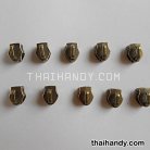 หัวซิปฟันไนลอน เปลือย ขนาดเบอร์ 5  บรรจุ 10 อัน สีทองรมดำ