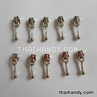 หัวซิปฟันไนลอน หัวไม้ขีด ขนาดเบอร์ 3  บรรจุ 100 อัน สีนิเกิ้ล รูป 2