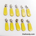 หัวซิปฟันไนลอน พลาสติก ขนาดเบอร์ 5  บรรจุ 10 อัน สีเหลือง