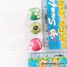 ลูกปัดไม้ ลายจุด ขนาด 12 mm  บรรจุ 100 กรัม สีคละสี รูป 2