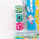 ลูกปัดไม้ ลายจุด ขนาด 10 mm  บรรจุ 10 กรัม สีคละสี รูป 2