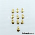 หัวซิปฟันไนลอน หัวใจ ขนาดเบอร์ 5  บรรจุ 10 อัน สีทอง