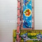 สายกระเป๋าโซ่สอดหนัง พร้อมคอหมา ขนาด 115 cm  บรรจุ 1 เส้น สีชมพูอ่อน รูป 3
