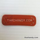 ป้ายหนัง หนัง ขนาด 1.5x5 cm  บรรจุ 10 อัน สีน้ำตาล รูป 2