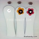 ฝาปิดกระเป๋าเฉพาะฝา พร้อมแม่เหล็กดูด ขนาด 6x18 cm  บรรจุ 3 อัน สีขาว รูป 2