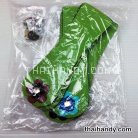 ฝาปิดกระเป๋าเฉพาะฝา พร้อมแม่เหล็กดูด ขนาด 6x18 cm  บรรจุ 10 อัน สีเขียวตอง