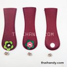 ฝาปิดกระเป๋าเฉพาะฝา พร้อมแม่เหล็กดูด ขนาด 6x18 cm  บรรจุ 3 อัน สีแดงเลือดหมู รูป 2