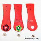 ฝาปิดกระเป๋าเฉพาะฝา พร้อมแม่เหล็กดูด ขนาด 6x18 cm  บรรจุ 10 อัน สีส้มอิฐ รูป 2