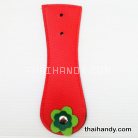 ฝาปิดกระเป๋าเฉพาะฝา พร้อมแม่เหล็กดูด ขนาด 6x18 cm  บรรจุ 10 อัน สีส้มอิฐ รูป 3