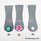 ฝาปิดกระเป๋าเฉพาะฝา พร้อมแม่เหล็กดูด ขนาด 6x18 cm  บรรจุ 10 อัน สีเทา รูป 2
