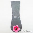 ฝาปิดกระเป๋าเฉพาะฝา พร้อมแม่เหล็กดูด ขนาด 6x18 cm  บรรจุ 10 อัน สีเทา รูป 3