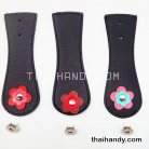 ฝาปิดกระเป๋าเฉพาะฝา พร้อมแม่เหล็กดูด ขนาด 6x18 cm  บรรจุ 3 อัน สีดำ