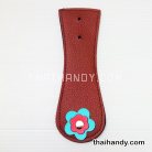 ฝาปิดกระเป๋าเฉพาะฝา พร้อมแม่เหล็กดูด ขนาด 6x18 cm  บรรจุ 10 อัน สีน้ำตาล รูป 3