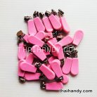 หัวซิปฟันไนลอน พลาสติก ขนาดเบอร์ 5  บรรจุ 100 อัน สีชมพูอ่อน รูป 2