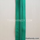 รางผ้าซิปเฉพาะรางซิป ฟันไนลอน ขนาดเบอร์ 5  บรรจุ 1 เมตร สีเขียวแก่
