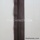 รางผ้าซิปเฉพาะรางซิป ฟันไนลอน ขนาดเบอร์ 5  บรรจุ 1 เมตร สีน้ำตาลเข้ม