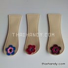 ฝาปิดกระเป๋าเฉพาะฝา พร้อมแม่เหล็กดูด ขนาด 6x18 cm  บรรจุ 3 อัน สีครีม