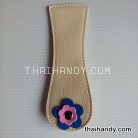 ฝาปิดกระเป๋าเฉพาะฝา พร้อมแม่เหล็กดูด ขนาด 6x18 cm  บรรจุ 3 อัน สีครีม รูป 2