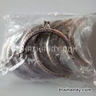 ปากกระเป๋าลายไทย มีรูทรงโค้ง ขนาด 4 นิ้ว บรรจุ 10 อัน สีเงิน