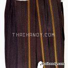 รางผ้าซิปเฉพาะรางซิป ฟันเหล็ก ขนาดเบอร์ 3 ฟันสีทองรมดำ บรรจุ 12 หลา สีน้ำตาลเข้ม