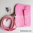 ฝาปิดกระเป๋าพร้อมสาย พร้อมสายหนัง ขนาด 25.5x19.7 cm  บรรจุ 1 อัน สีชมพูอ่อน รูป 3