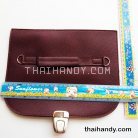 ฝาปิดกระเป๋าพร้อมสาย พร้อมสายหนัง ขนาด 25.5x19.7 cm  บรรจุ 1 อัน สีน้ำตาล รูป 2