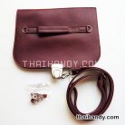 ฝาปิดกระเป๋าพร้อมสาย พร้อมสายหนัง ขนาด 25.5x19.7 cm  บรรจุ 1 อัน สีน้ำตาล รูป 3