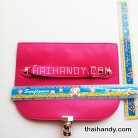 ฝาปิดกระเป๋าพร้อมสาย พร้อมสายหนัง ขนาด 25.5x19.7 cm  บรรจุ 1 อัน สีชมพูบานเย็น รูป 2