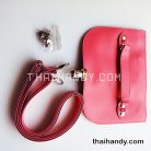 ฝาปิดกระเป๋าพร้อมสาย พร้อมสายหนัง ขนาด 25.5x19 cm  บรรจุ 1 อัน สีโอรสอมชมพู รูป 2