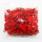 หัวซิปฟันไนลอน ป้าย ขนาดเบอร์ 5  บรรจุ 100 อัน สีแดง