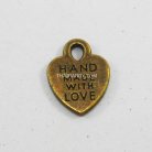 ตัวห้อย หัวใจ ขนาด 10X10 mm  บรรจุ 10 อัน สีทองรมดำ รูป 2