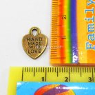 ตัวห้อย หัวใจ ขนาด 10X10 mm  บรรจุ 10 อัน สีทองรมดำ รูป 3