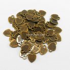 ตัวห้อย หัวใจ ขนาด 10X10 mm  บรรจุ 300 อัน สีทองรมดำ รูป 2