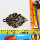 ป้ายโลหะ ลายไทย ขนาด 4x2.5 cm  บรรจุ 100 อัน สีทองรมดำ รูป 3