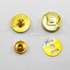 กระดุมแม่เหล็กเสียบ พร้อมหมุด ขนาด 18 mm  บรรจุ 10 ชุด สีทอง รูป 2